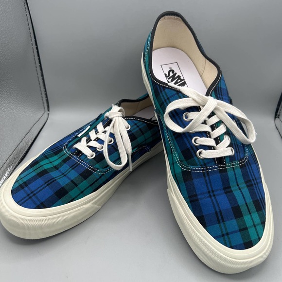 Vans Other - Vans Authentic 44 DX Anaheim Factory Og Plaid Black/Blue sz 12